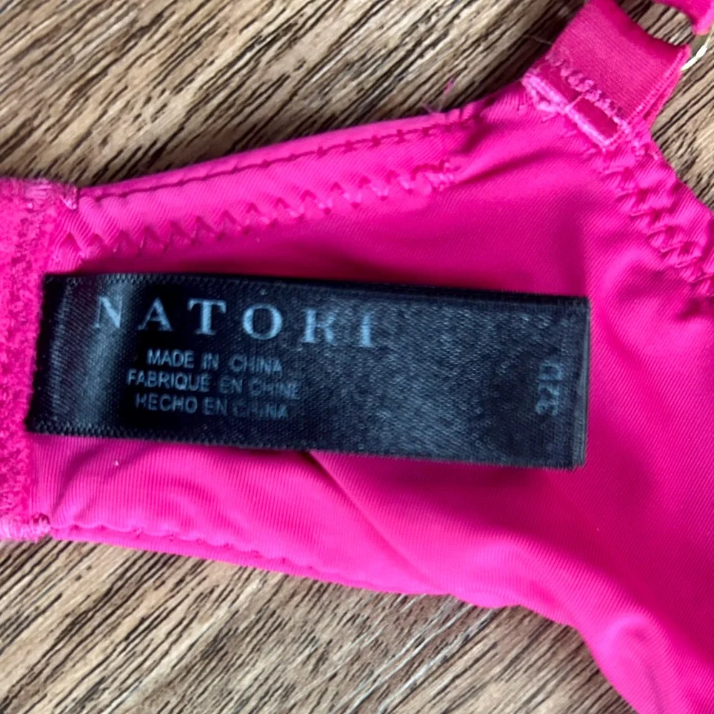 NATORI Pure Luxe Custom Coverage Contour Underwire Bra Embroidered Straps | 32D